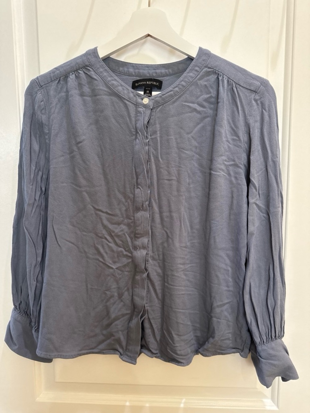 Banana Republic Women's Pale Blue Button-Front Blouse